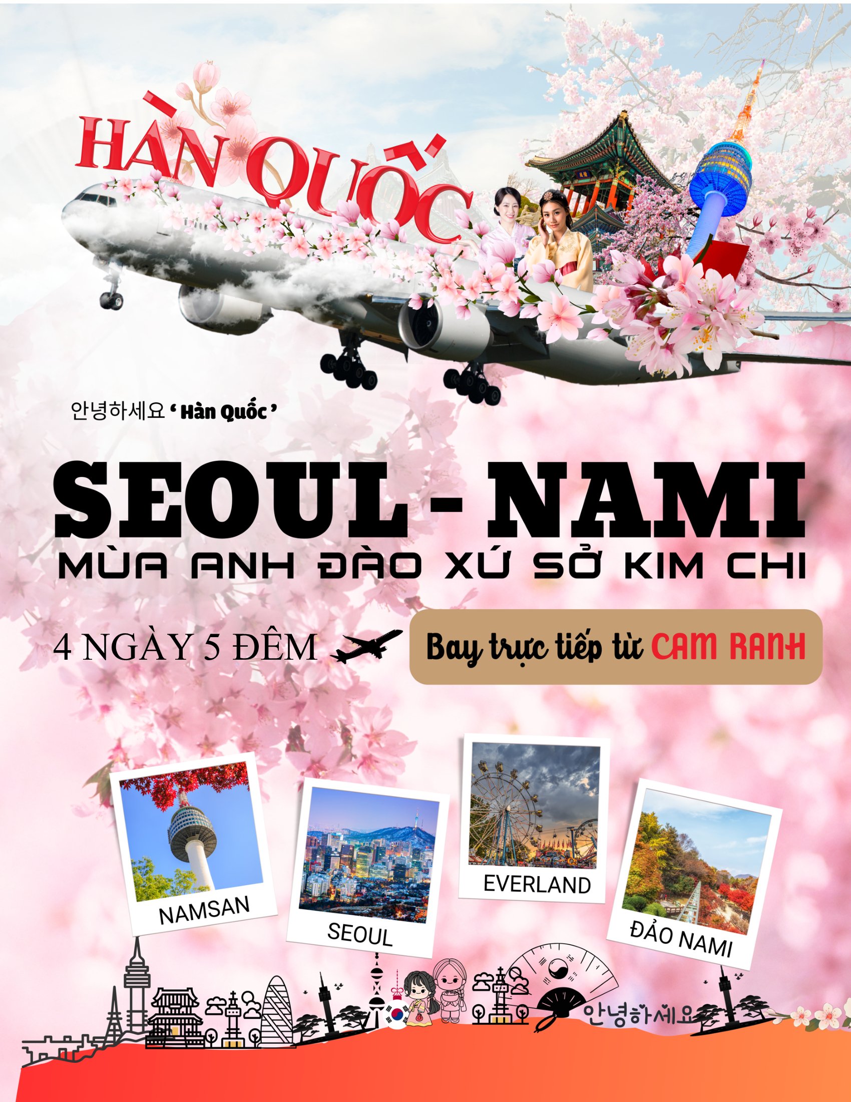 Tour Nha Trang - Hàn Quốc 4N5Đ