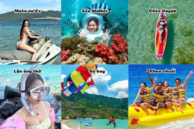 Trải nghiệm các trò chơi biển tại Hòn Tằm