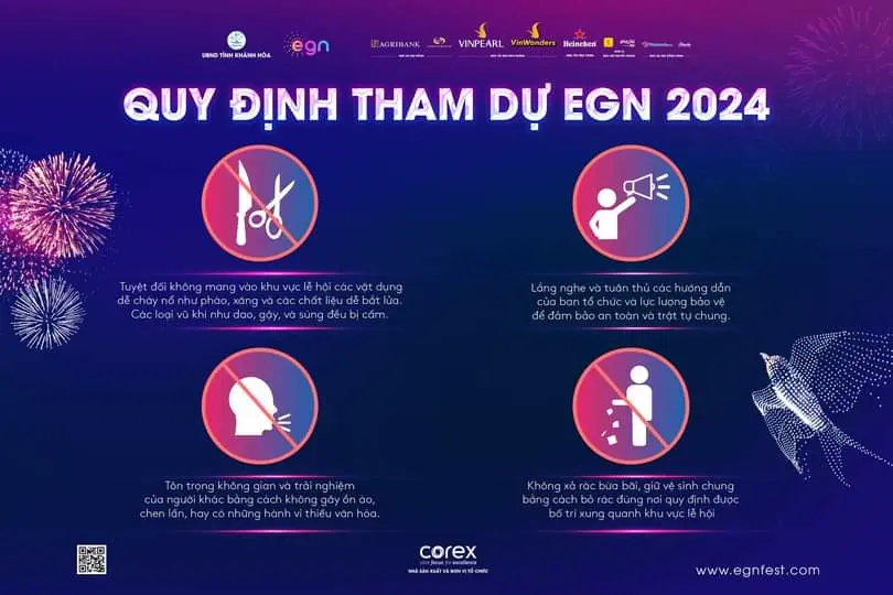 Quy định khi tham dự EGN 2024 ( nguồn BTC )