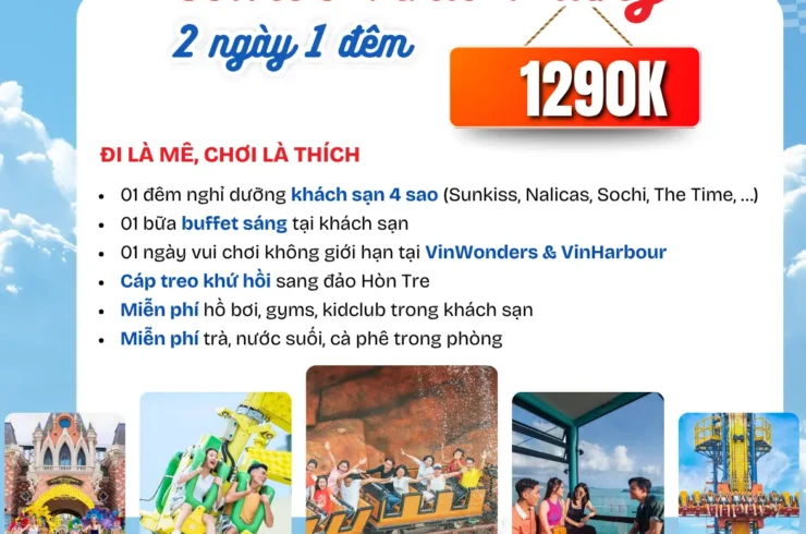 Combo 2 ngày 1 đêm khách sạn 4 sao – Vinwonders