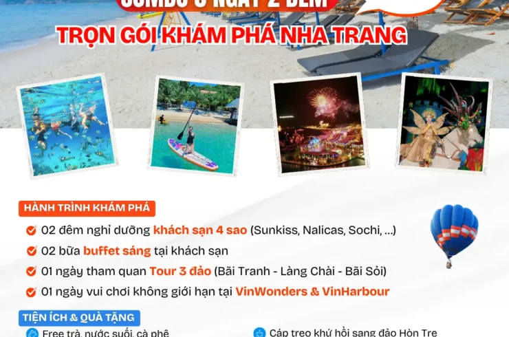 Combo Nha Trang 3 ngày 2 đêm – Nghỉ dưỡng 4 sao – VinWonders