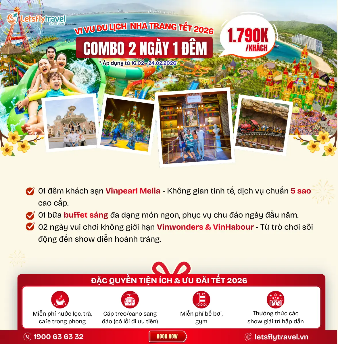 Combo Nha Trang 2 ngày 1 đêm khách sạn 5 sao – Vinwonders & Vinharbour