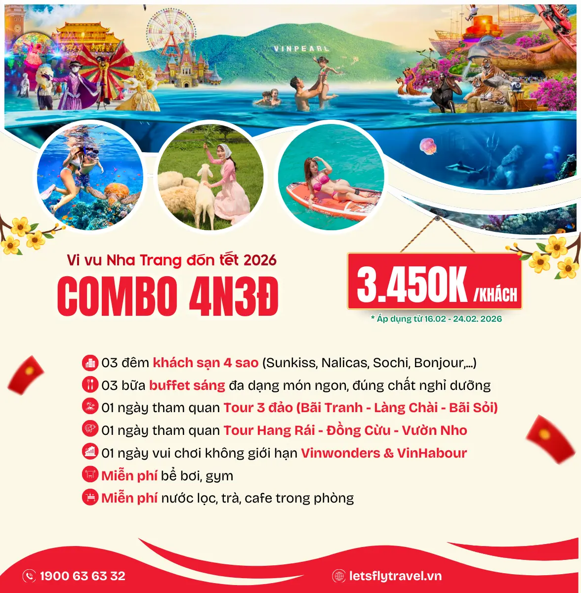 Combo 4 ngày 3 đêm khách sạn 4 sao – VinHabour – 3 Đảo