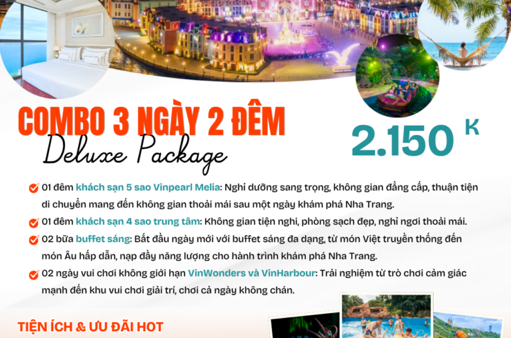 Combo Nha Trang 3 ngày 2 đêm – VinWonders – Nghỉ dưỡng 4 sao