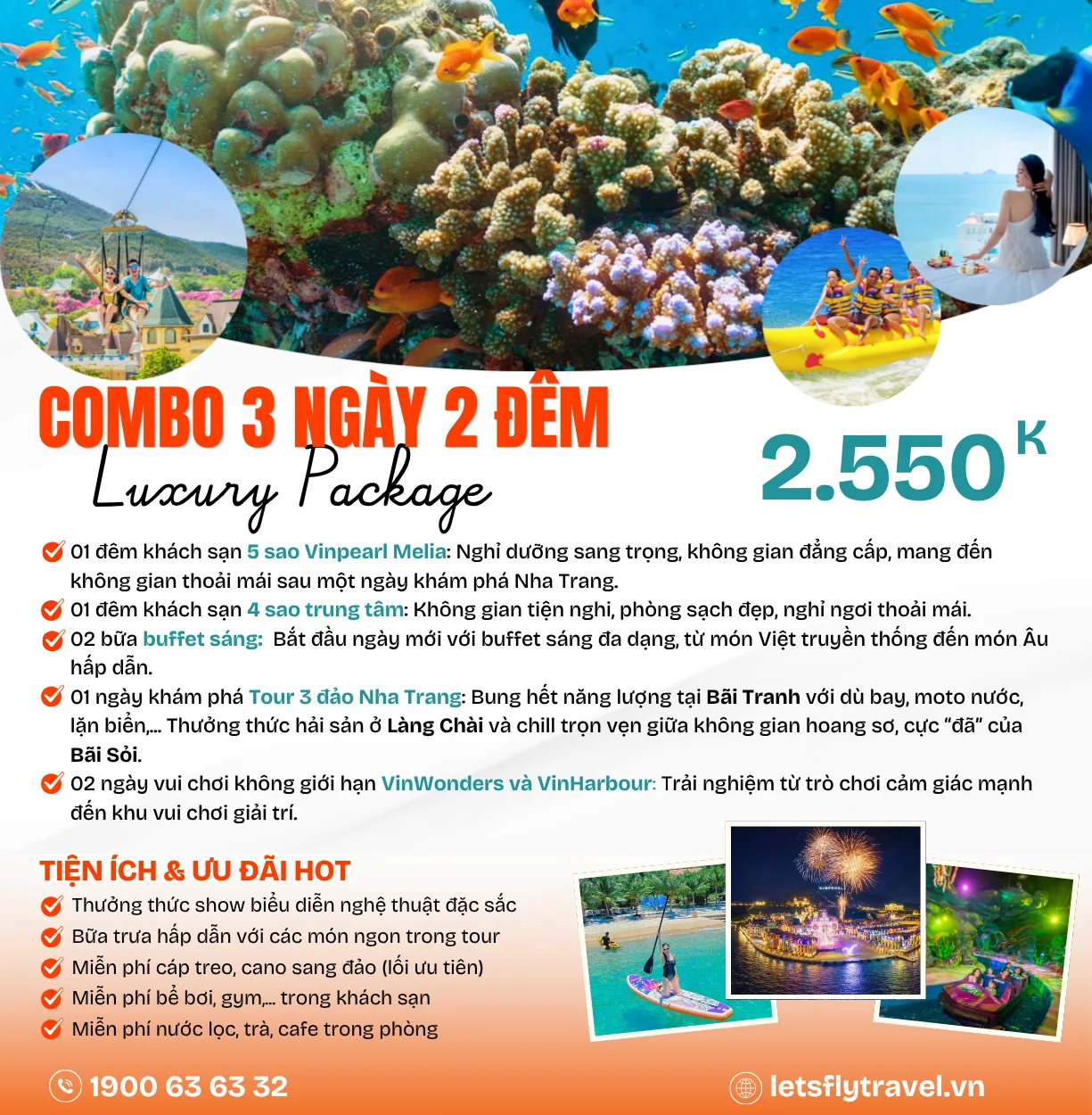 Combo Vinpearl Nha Trang 3 ngày 2 đêm – Vinwonders