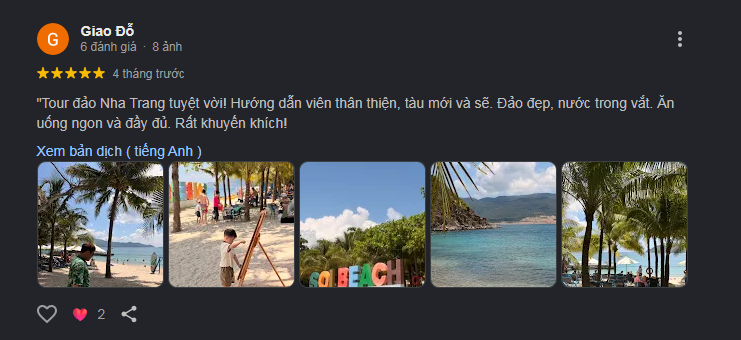 Review vé Hòn Tằm - Anh Giao Đỗ