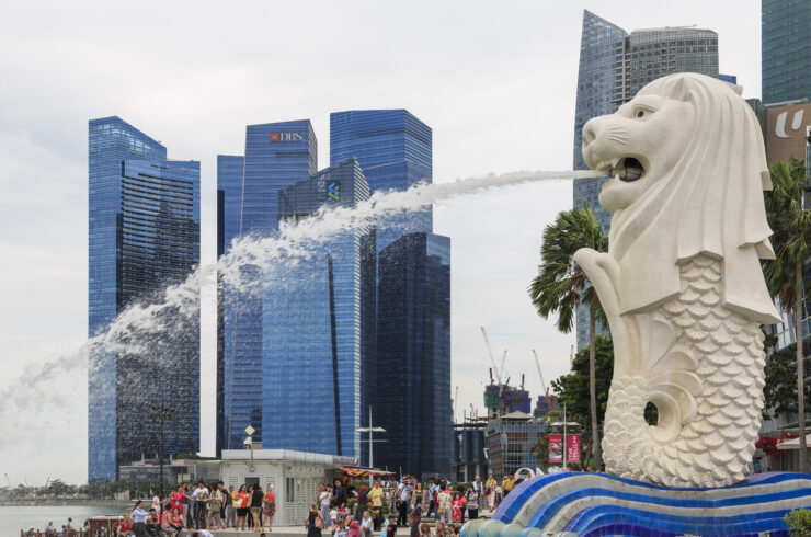 Tượng Merlion tại Marina Bay Singapore